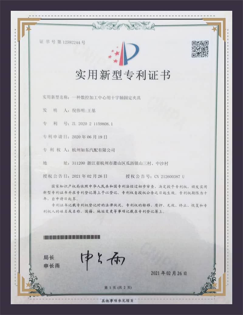 Bruksmodellpatentsertifikat